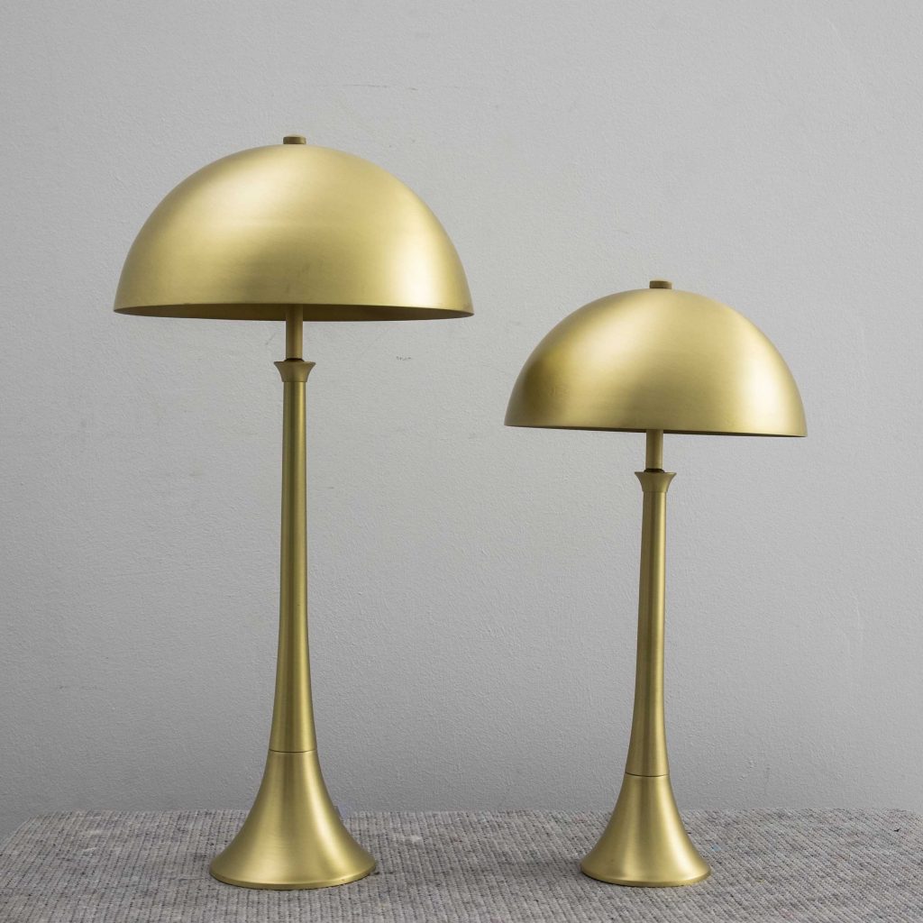 lamparas de mesa vintage doradas