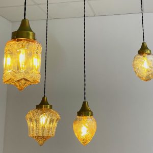 Colección lámparas de techo colgantes con tulipas de cristal de la marca de iluminación Luz VIntage