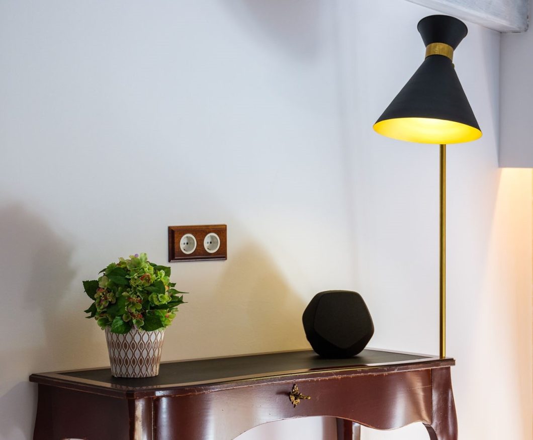 lámparas de pie vintage para decorar salón