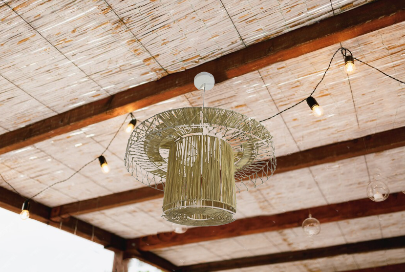 lampara colgante rustica de luz vintage