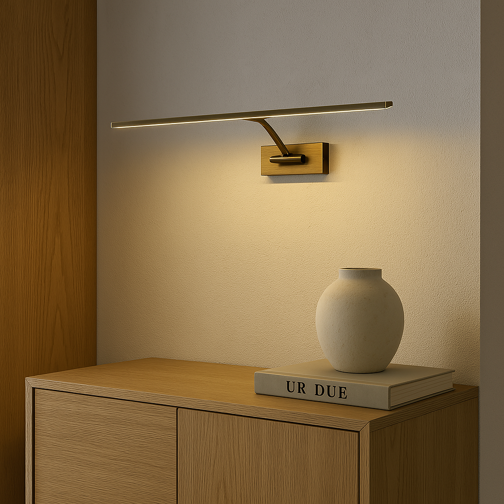 lampara de pared diseño minimalista laton