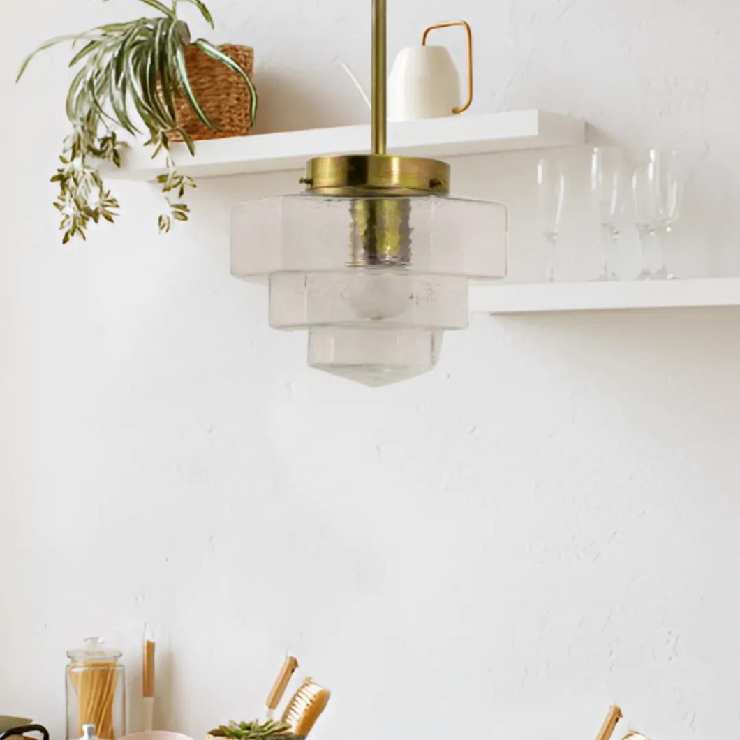 lampara colgante cristal tallado