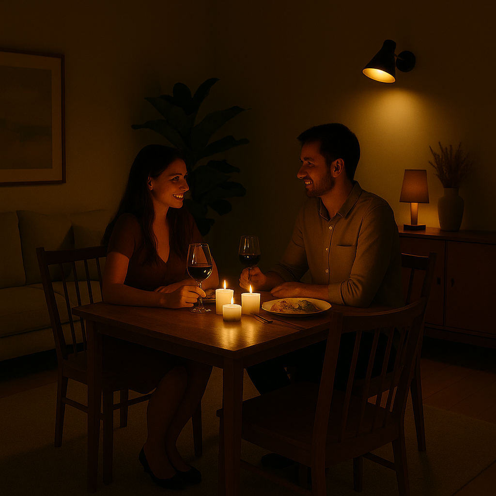 aplique de pared para noche romantica
