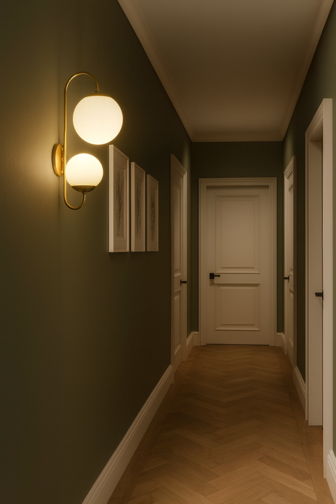 apliqeud de pared de laton con bolas de cristal