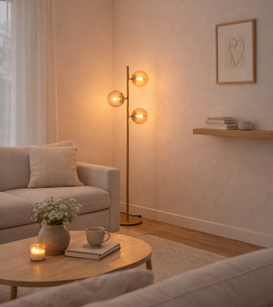 lampara de pie para salon comedor de luz vintage