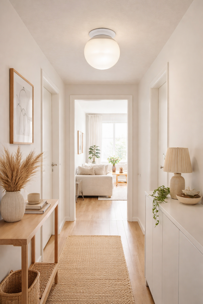 Plafon de techo minimalista en blanco de luz vintage