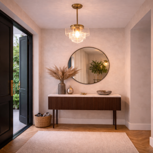 lampara de techo de cristal vintage para recibidor