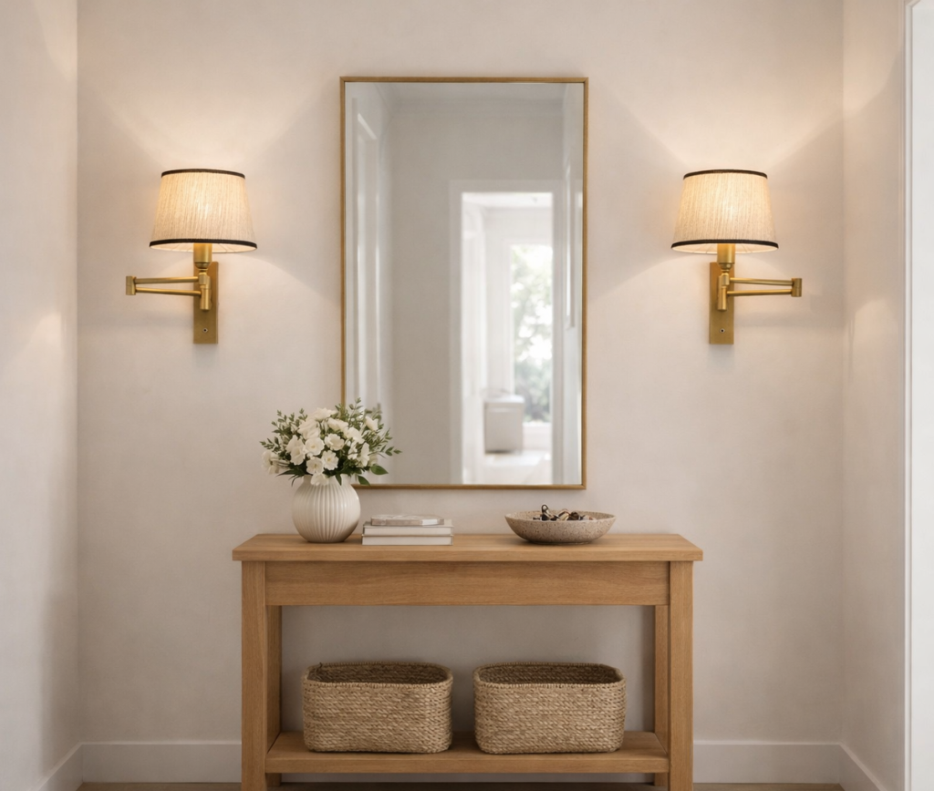 lamaprs de pared aplique pared para recibidor pantalla tela y ribete negro