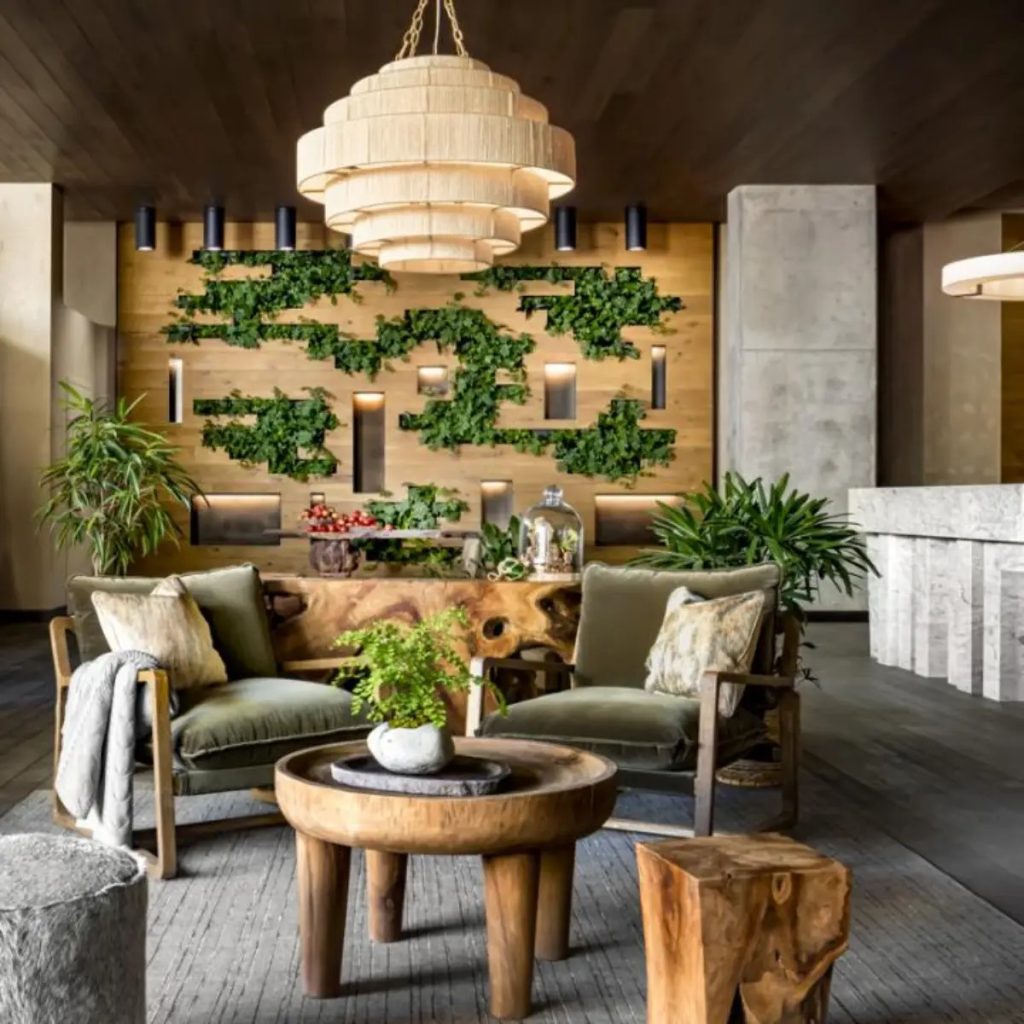 lampara colgante fibras naturales