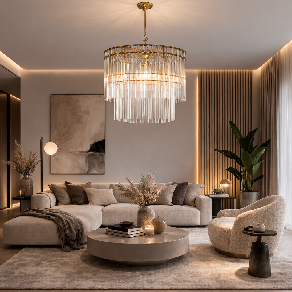 lampara colgante melani tubos de cristal