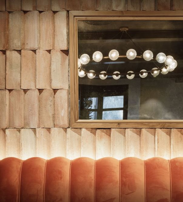 lampara de techo bolas de cristal talladas